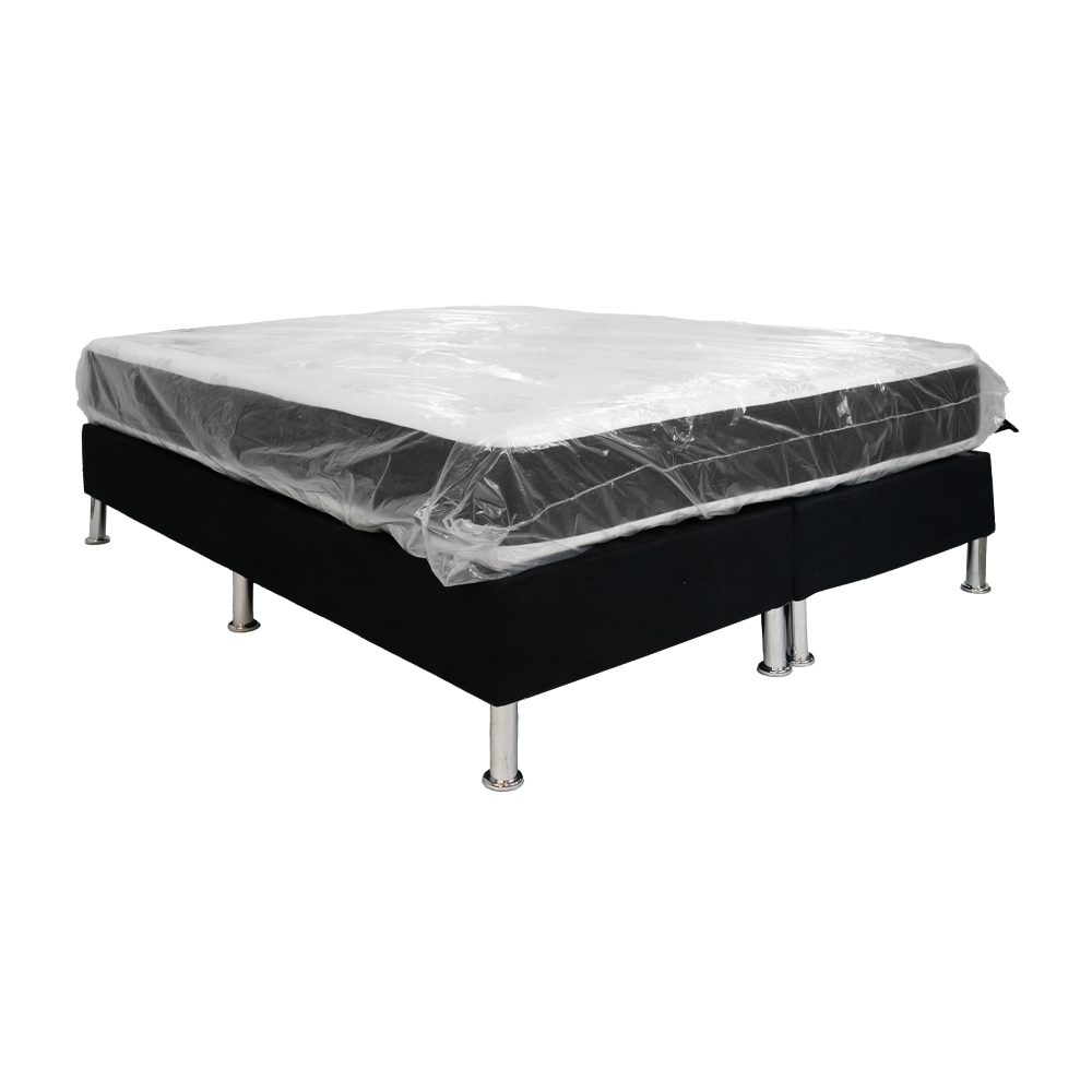 Base 2 Plazas de Madera + Colchón de Resortes – Confort y Estilo